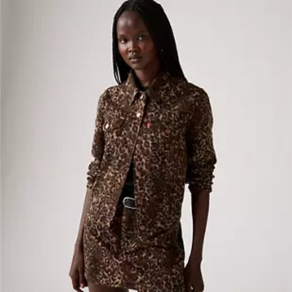 Levi's Leopard Print Trucker Jacket -NEW - Picture 1 of 4